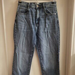 Zara Premium Distressed Straight Leg Jeans